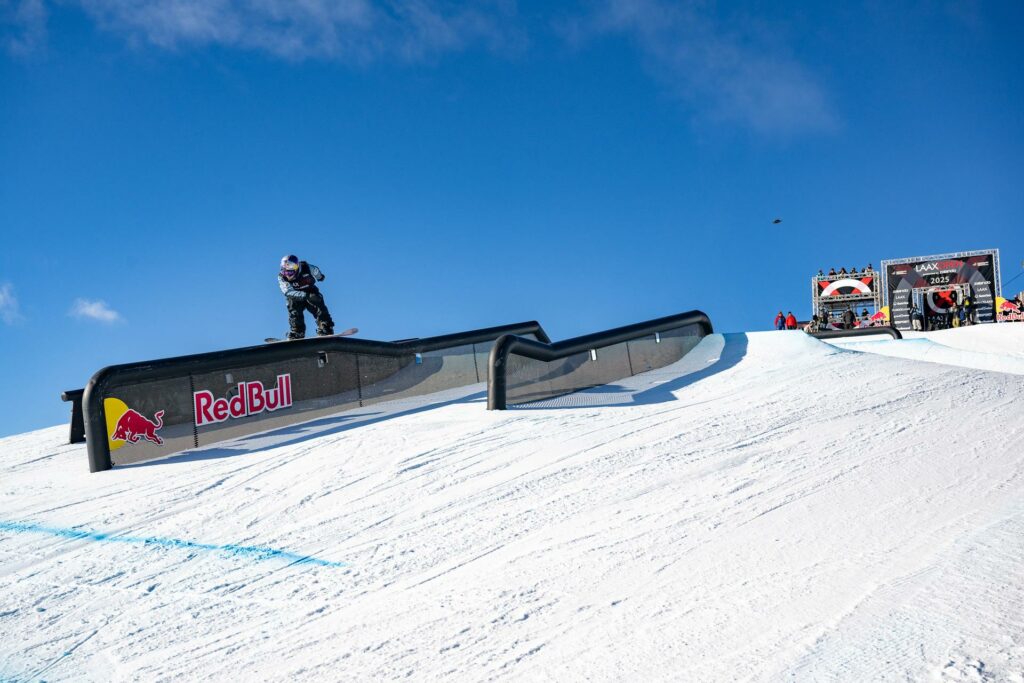 Snowboard on a rail